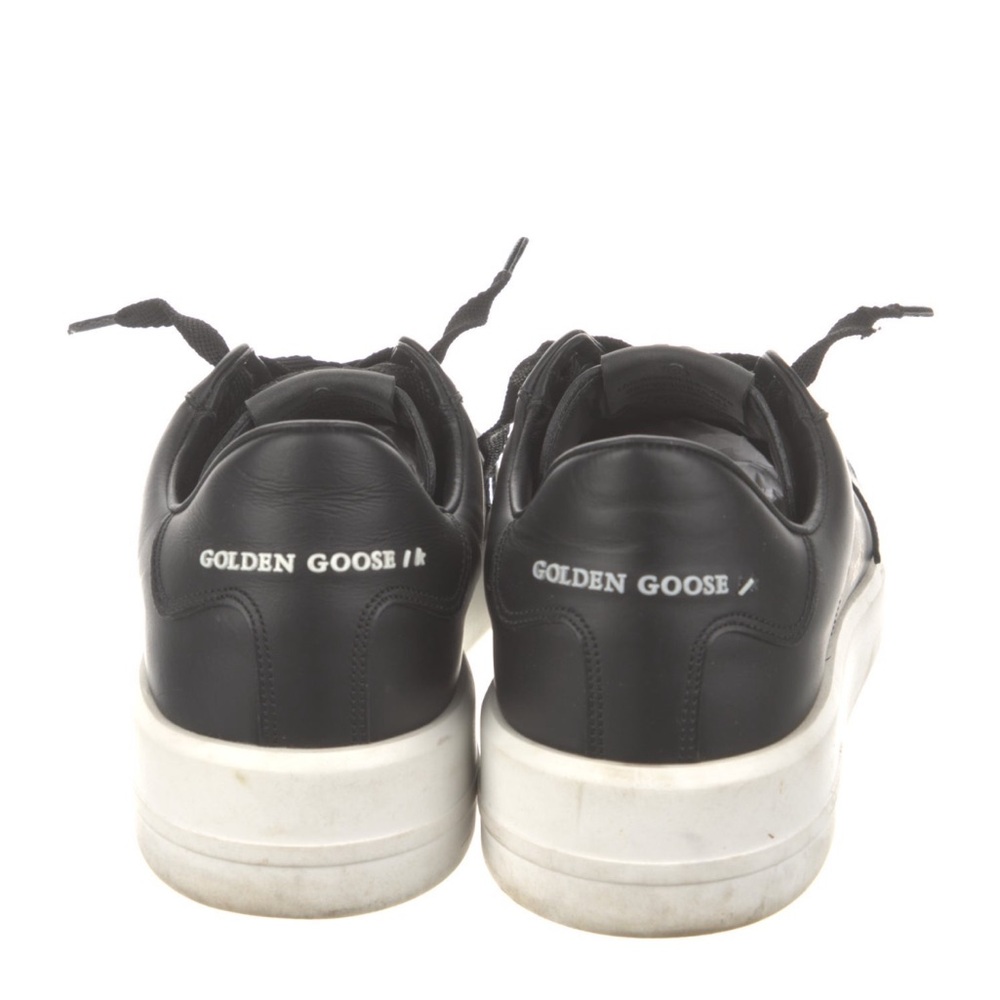 Golden Goose PURE-STAR Low Top Sneakers Black Leather in box with duster bag - Picture 16 of 16